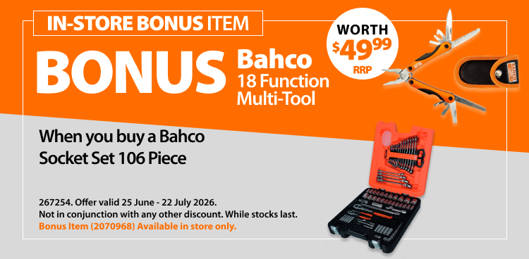 In Store Bonus Bahco 18 Function Multi Tool